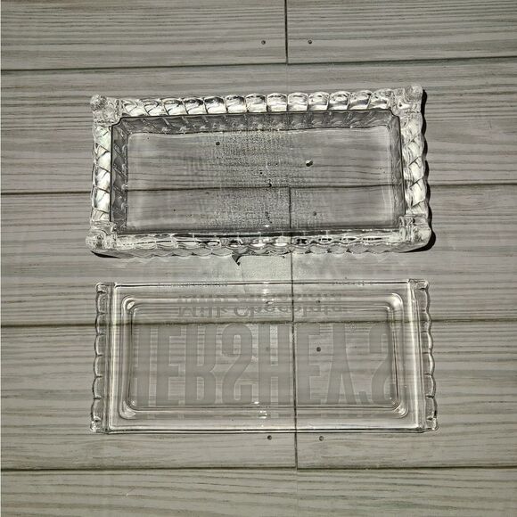 Hershey's Candy Bar Dish w/Lid Godinger Dublin Clear Lead Crystal - Picture 3 of 10